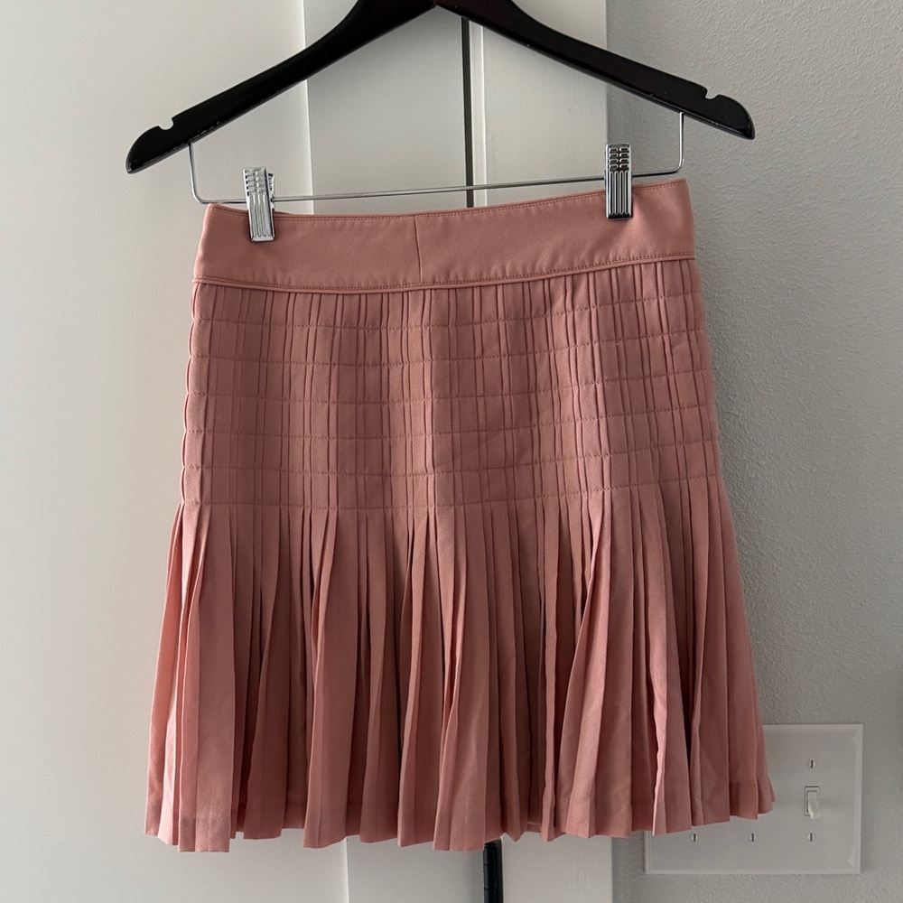 J. Crew Blush Pleated Midi Skirt
